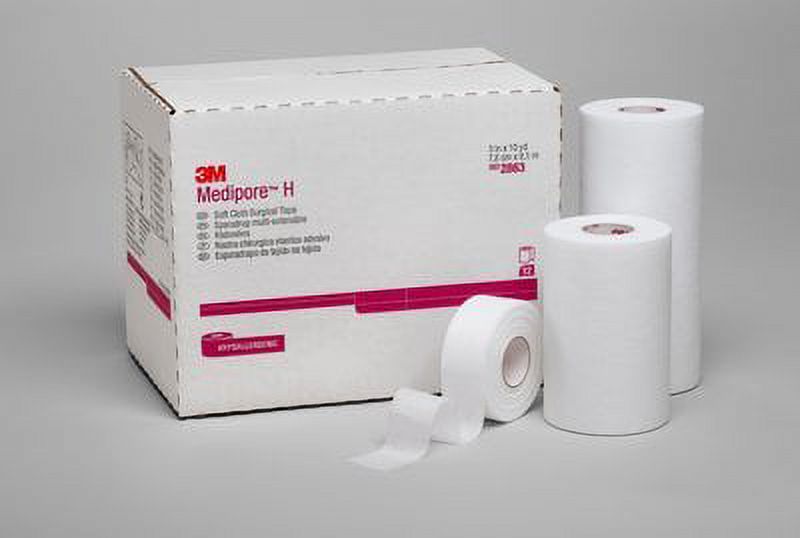 3M Medipore H Cloth Tape 1 x 10 yd Pack: 2